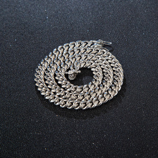 stainless steel necklace欧美加密8mm古巴链项链钛钢不锈钢饰品