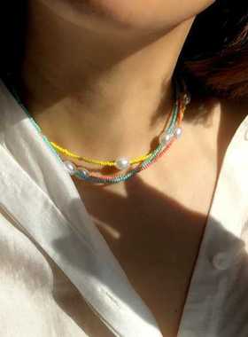 巨美！欧美新款beads珍珠项链