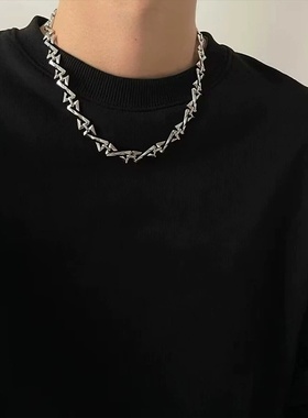 欧美嘻哈个性Z字母拼接男生项链女小众设计冷淡高级感数字锁骨链