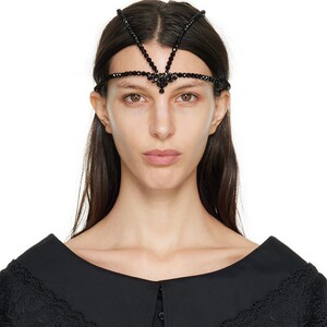 欧美外贸新款黑龙公主水钻水滴额头链发饰古风发链饰品Hair chain
