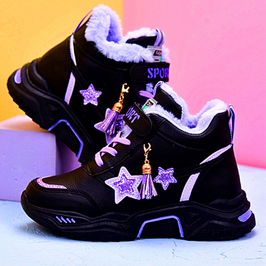中小学生女孩5秋冬季棉鞋7中大童皮面加绒高帮鞋10保暖运动鞋15岁,童鞋/婴儿鞋/亲子鞋,运动鞋,淘宝优惠券,粉丝福利购,淘宝优惠卷