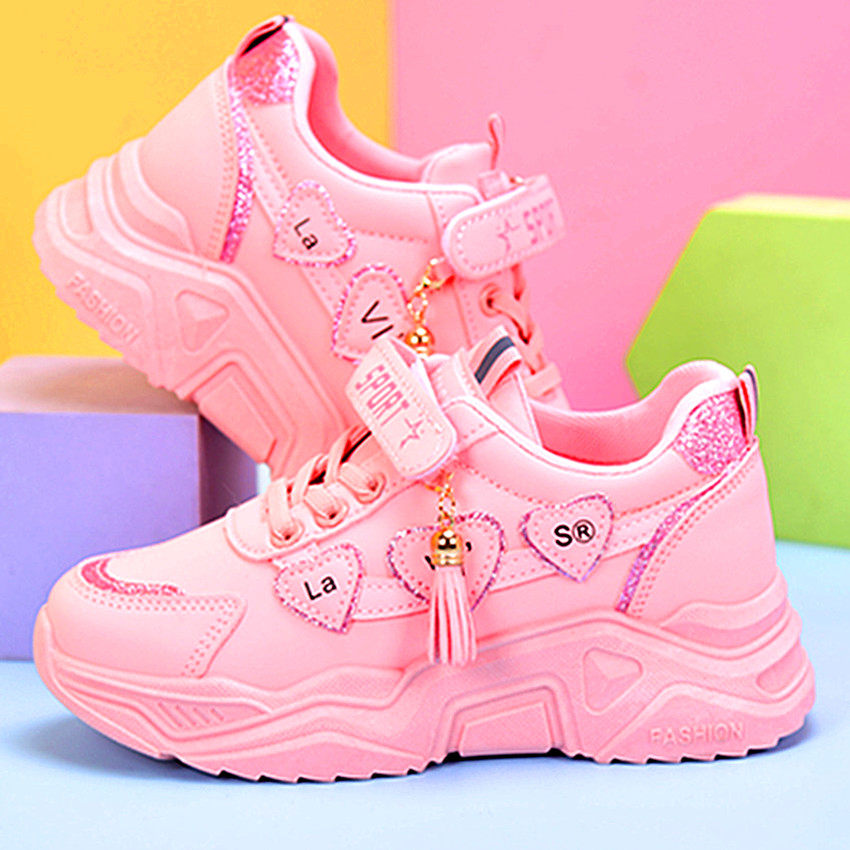 小学生幼儿园5女孩子6春季7中大童9女童单鞋13皮面透气运动鞋15岁