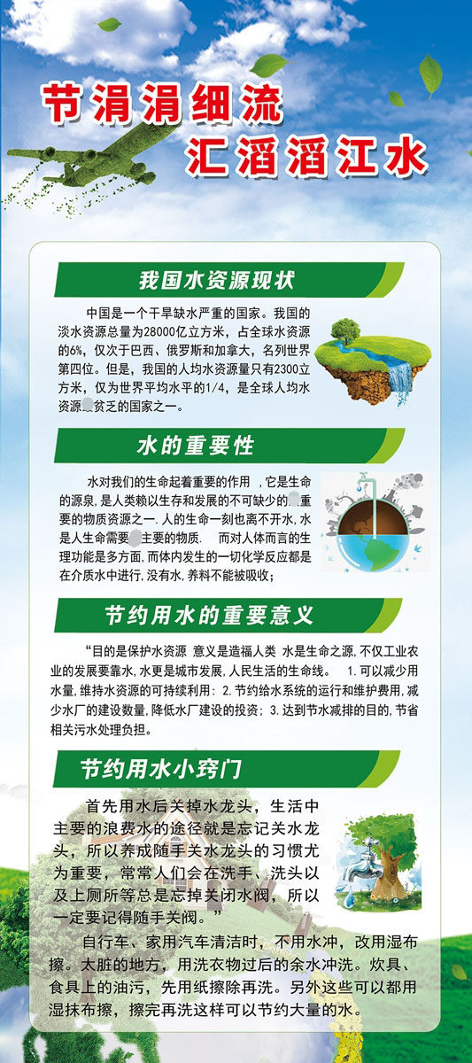 767海报印制1726节能宣传节约用水的重要性意义资源污染问题介绍
