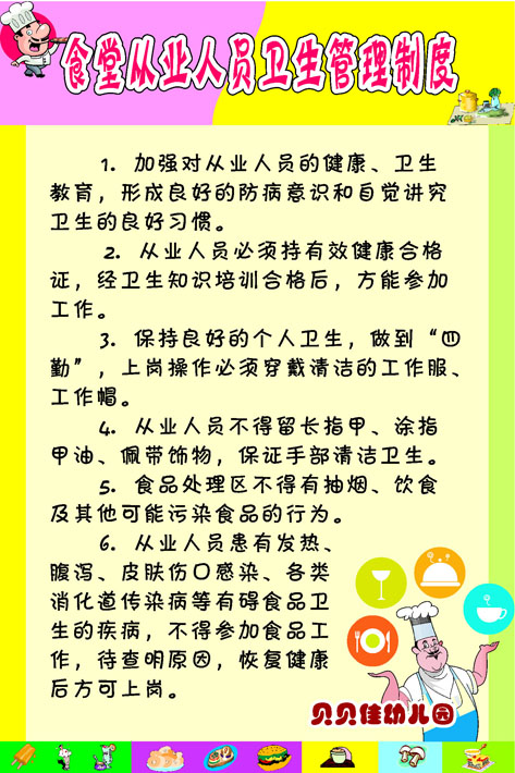 582薄膜海报印制展板喷绘写真438幼儿园食堂从业人员卫生制度 橡塑材料及制品 塑料薄膜/塑料布 原图主图