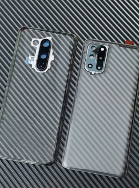 适用一加8pro后盖透明OnePlus八电池盖1+7t后屏改蓝光1+8T玻璃壳