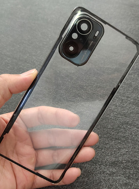 适用于红米K40pro后盖透明塑料40S玻璃外壳K40游戏版增强版电池壳
