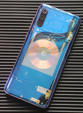 适用小米9后盖魔改玻璃蓝光透明米10pro电池盖塑料外壳小米九背盖