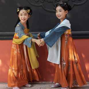 楚汉灵韵 唐风古画复原款 儿童汉服齐胸襦裙