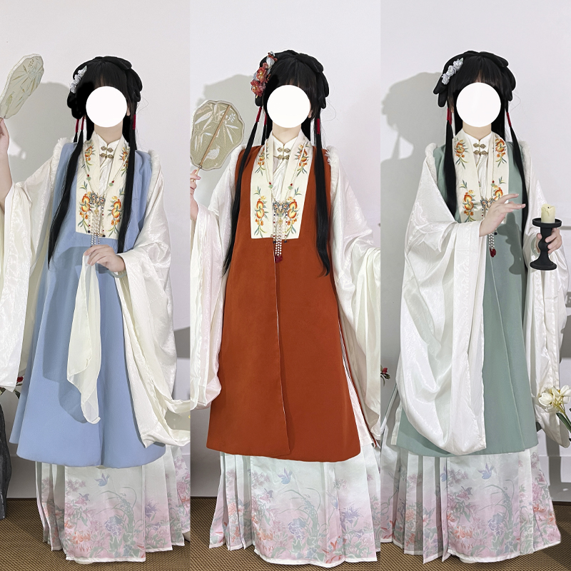 楚汉灵韵绣花明制绣花冬季汉服