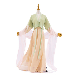 楚汉灵韵 玉清柳唐背子 十二破裙 唐制汉服 原创设计 春夏四件套
