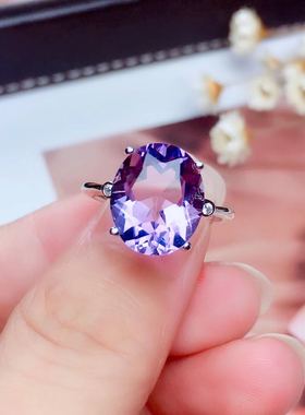 招财耳钉纯银镀18k白金四爪戒指