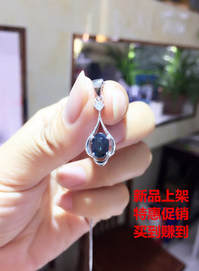 正品促销一克拉吊坠纯银特价项链