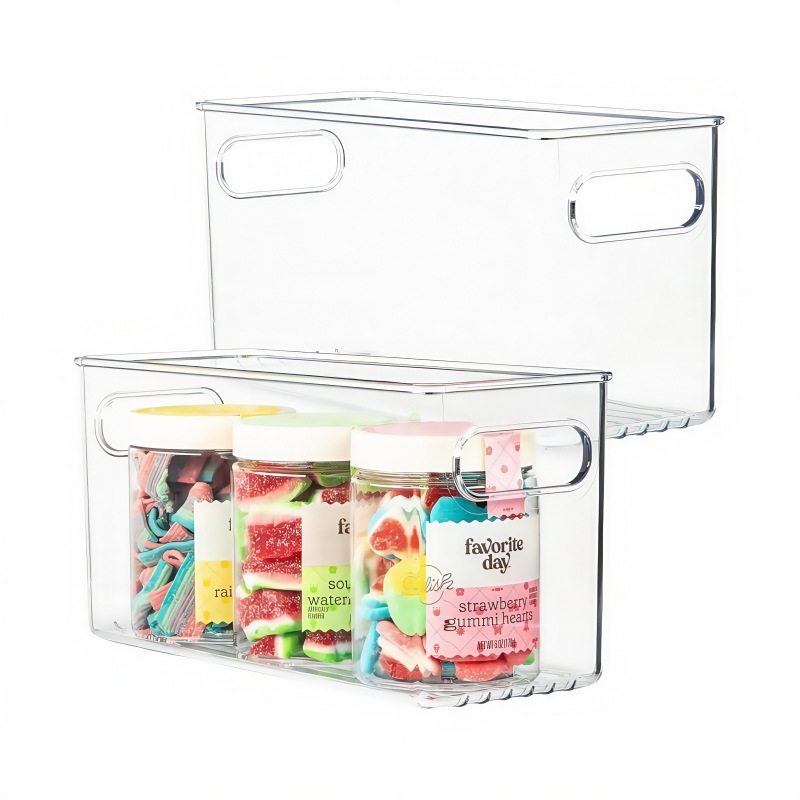 长条窄收纳盒长方形高窄亚克力透明厨房杂物调料罐整理夹缝收纳筐