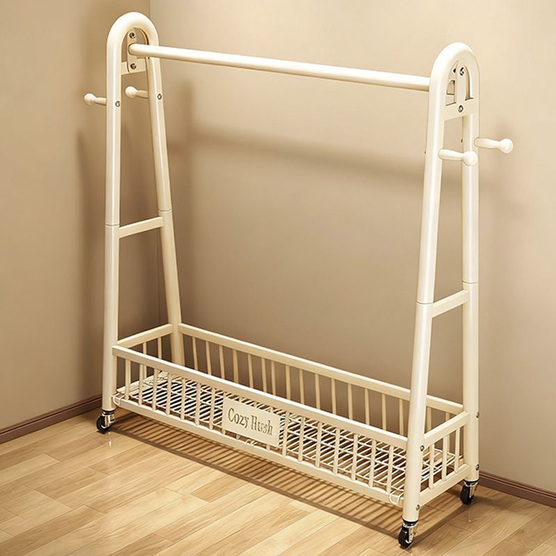 晾衣架单杆衣帽架落地式卧室家用挂包置物架移动收纳晒挂衣服架子