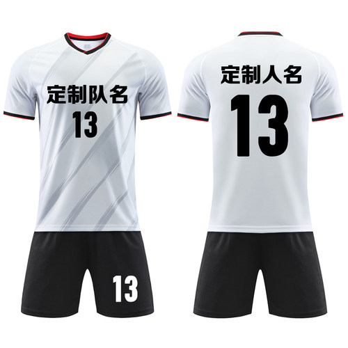 成人儿童学生足球服套装定制印刷