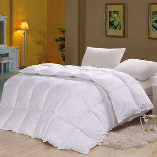 宾馆酒店会所旅馆床上用品 防羽布被芯 单人双人白色羽丝绒被子