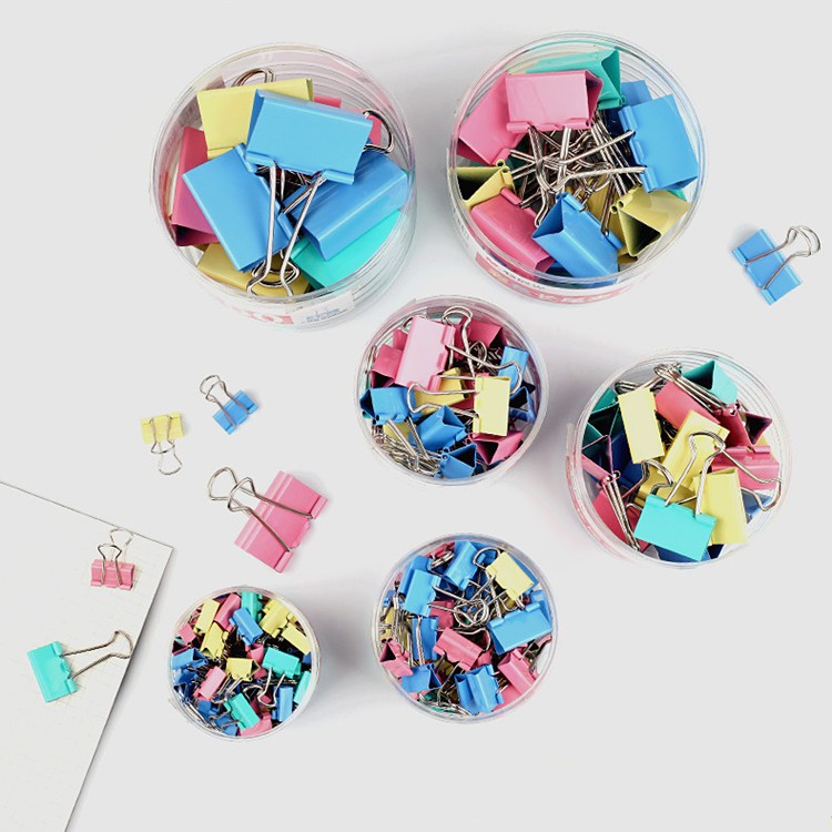 彩色长反尾夹子铁票夹小