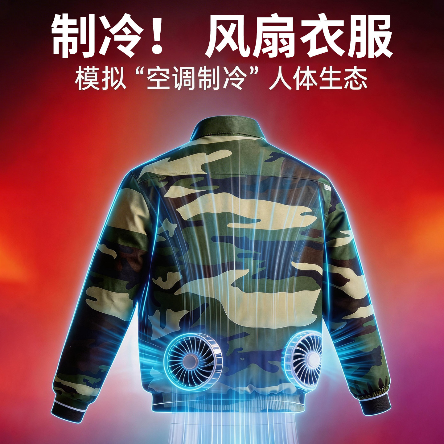 风扇衣服降温工作服夏季降温工人充电制冷空调服男款带风扇的衣服