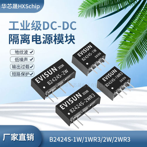 原装隔离电源模块B24S-1W