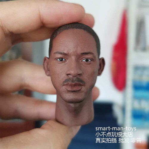 1/6 兵人 黑人头雕 黑衣人 我是传奇 威尔史密斯 Men In Black