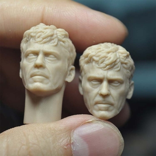 1/12 6寸 ml shf mafex 钢铁侠 唐尼赛车版 惊悚表情真人头雕白膜