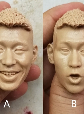 1/6 林书豪白模 头雕 Enterbay原模翻制 NBA球星小超人 兵人配件