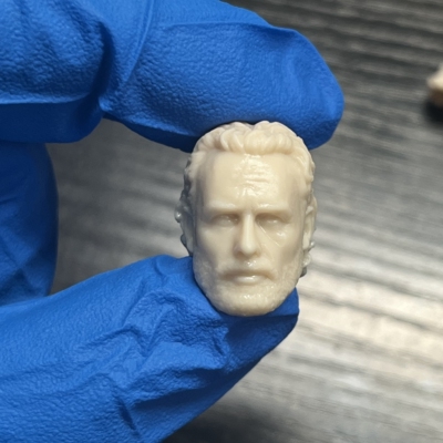 1/12 1/18 6寸 3.75寸 瑞克头雕 Rick 行尸走肉 白膜