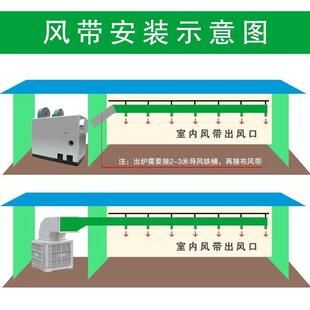 热风炉送风带养殖专用耐高温加厚布袋导风管大棚耐高温牛津热风带