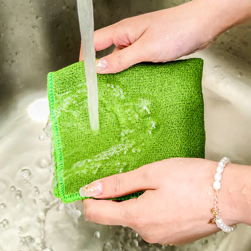 韩国钢丝棉洗碗巾双面加厚家用清洁厨房不沾油刷锅去油污吸水抹布