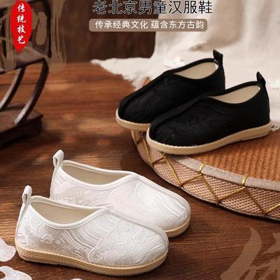 儿童老北京布鞋中国风男童汉服鞋子古装绣花鞋民族古风马面裙配鞋