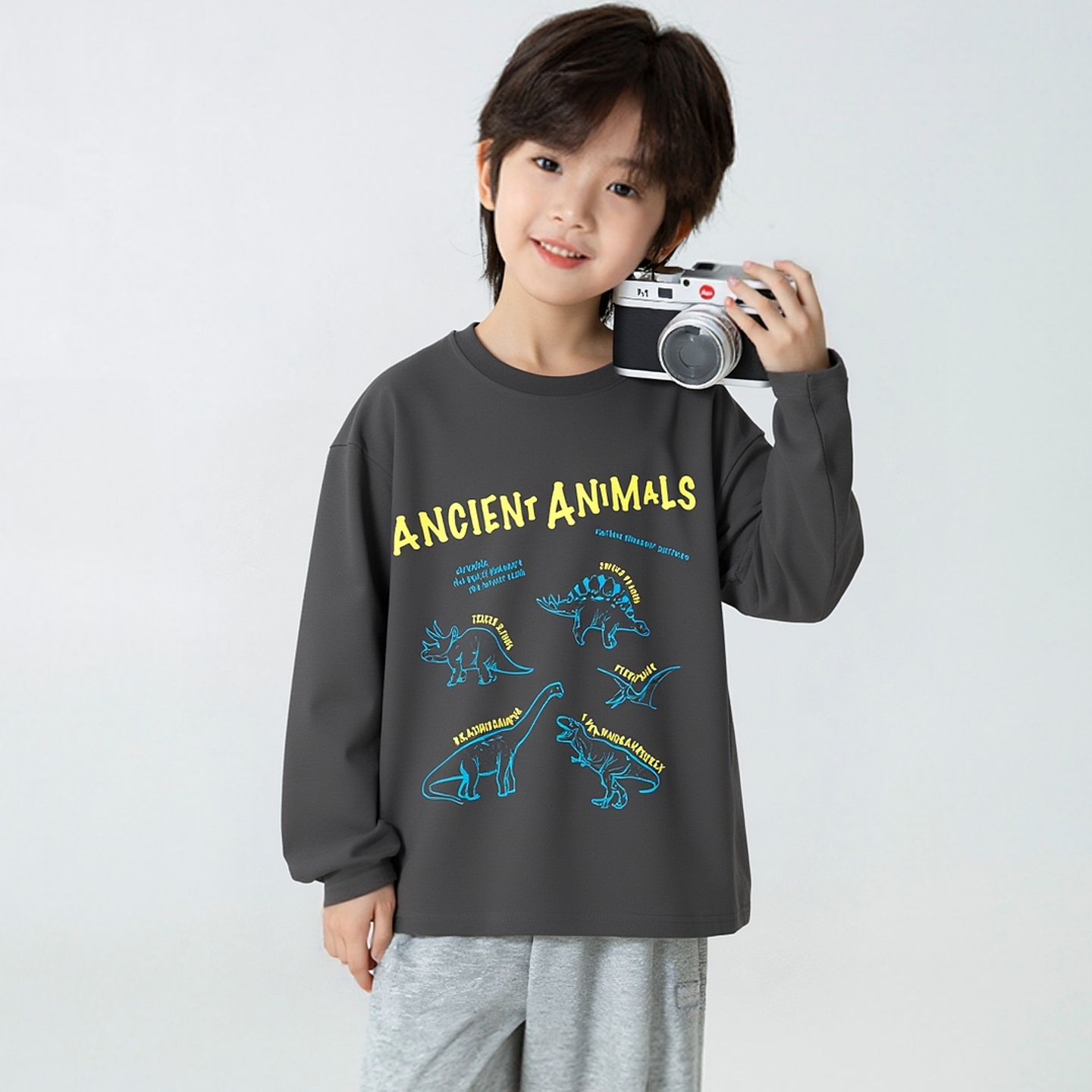 大童男童长袖T恤秋季纯棉打底衫