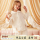 rosetree儿童睡衣女秋冬法兰绒女童冬季 加厚宝宝珊瑚绒家居服套装