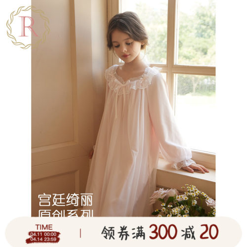 女童公主宫廷风网纱睡裙2025新款