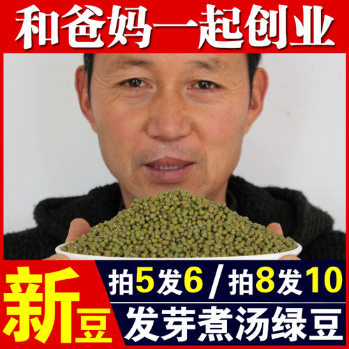 当季新货绿豆250g明绿豆发豆芽专用绿豆笨绿豆杂粮熬绿豆汤材料A