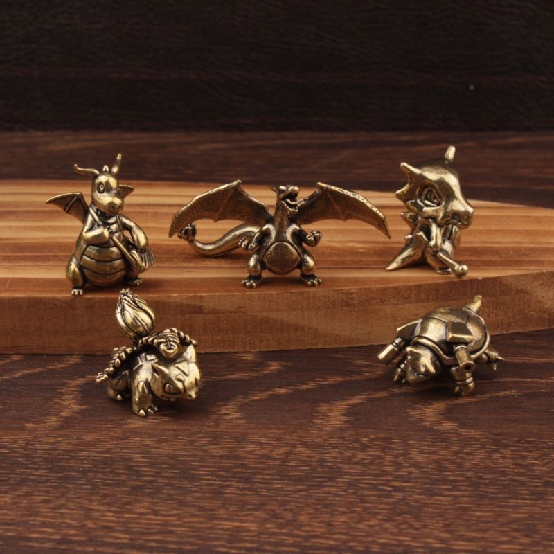 神奇宝贝动漫小摆件黄铜创意摆件跨境小摆件黄铜工艺品喷火龙摆件