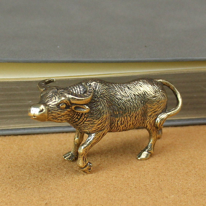实心纯黄铜办公桌面十二生肖牛转运发财牛茶宠桌面家居复古摆件,家居饰品,装饰摆件,淘宝优惠券,粉丝福利购,淘宝优惠卷