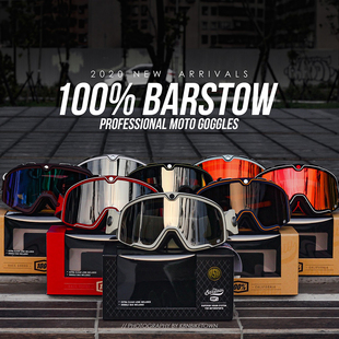 头盔百分百护目风镜BARSTOW 100%复古越野哈雷摩托车眼镜滑雪