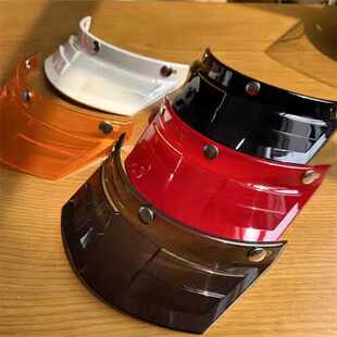 bornfree复古机车头盔帽檐四分之三头盔通用遮阳43盔帽扣山车bell