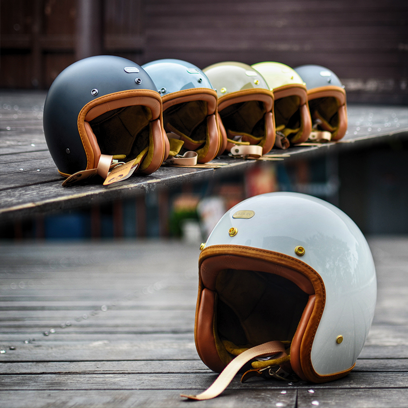Kedon摩托车复古头盔机车RA踏板vespa通勤34成人男女半盔3C认证