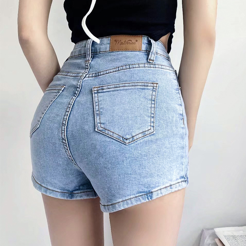 大长腿牛仔短裤夏季2025新款高腰