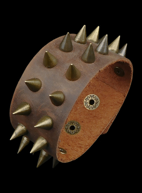 尖刺铆钉柔软朋克风饰品手链手环