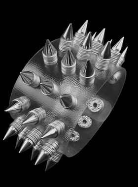 尖钉层叠垫片透明重量感朋克手链