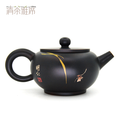 莲子壶茶壶紫陶纯手工仁烨堂明仁