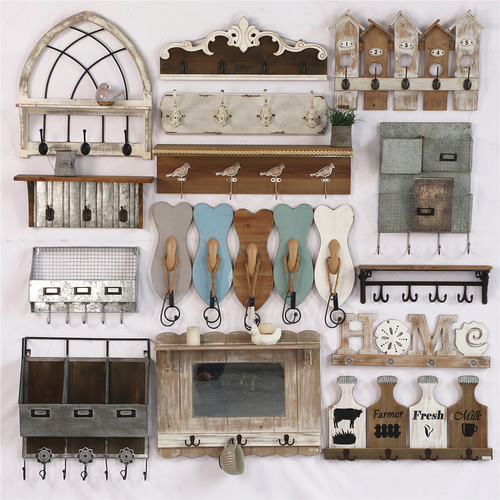 美式乡村复古风墙面衣帽挂钩