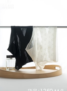 CCRED黑白蕾丝提花交叉中高腰收腹提臀内裤冰丝无痕薄透气1350女