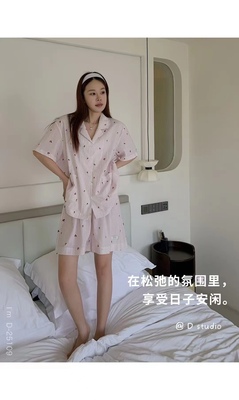 杜小宅夏韩系家居服短袖短裤女