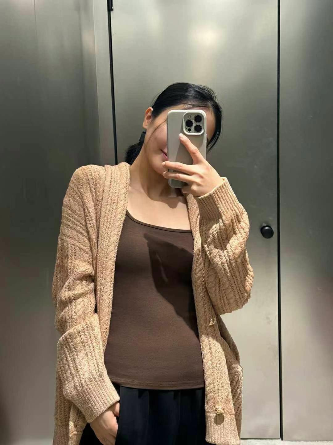 秋冬暖绒一体杯打底带胸垫吊带背心时尚修身方领内搭可外穿女R826