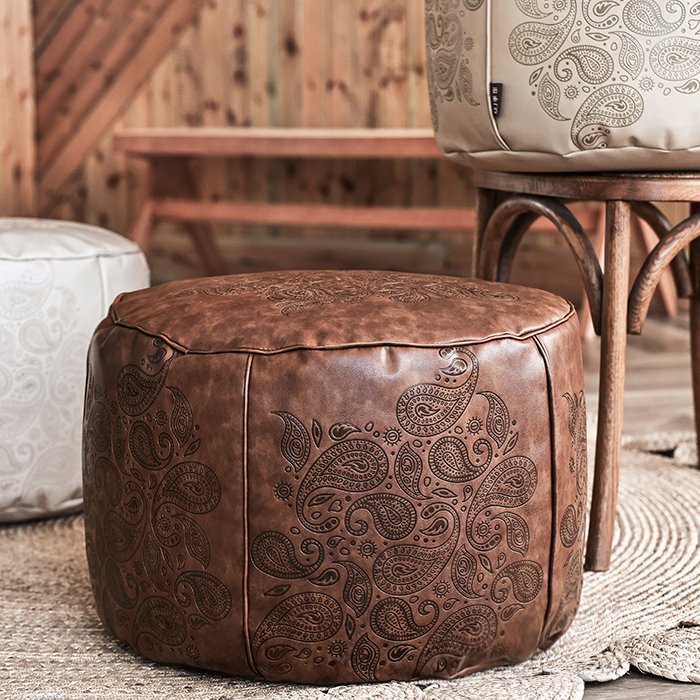 摩洛哥风蒲团轻便移动懒人坐墩皮质印花榻榻米波西米亚垫网红坐垫,居家布艺,蒲团,淘宝优惠券,粉丝福利购,淘宝优惠卷
