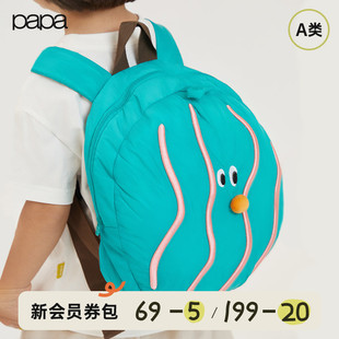 通用潮 papa爬爬儿童双肩包男女宝宝便携小包包百搭洋气西瓜包四季