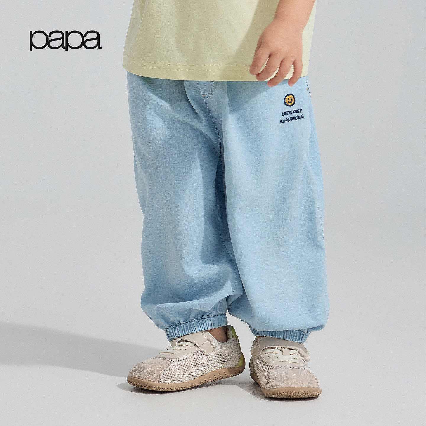 papa爬爬夏季儿童裤子防晒凉感图片